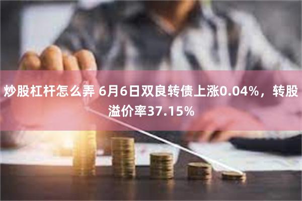 炒股杠杆怎么弄 6月6日双良转债上涨0.04%，转股溢价率37.15%